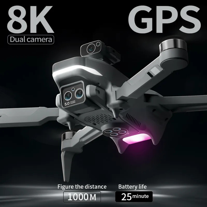 ใหม่ M2 Pro 4k Drone Professional 5g Wifi Gps หลีกเลี่ยงอุปสรรค 8k Dual Hd กล้องมอเตอร์ไร้แปรงพับQua