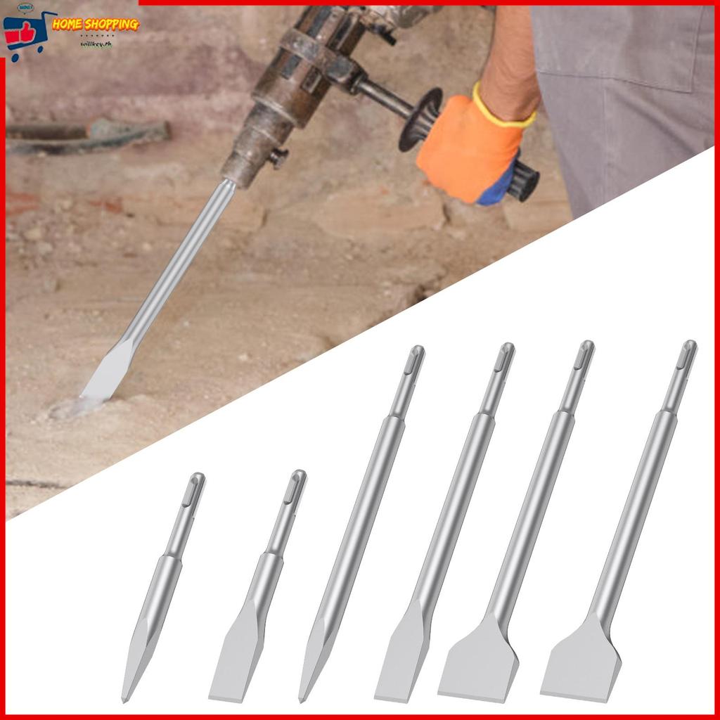 6 ชิ้น SDS Plus Chisel ที่มีประสิทธิภาพ SDS Plus สิ่วกระเบื้องสําหรับคอนกรีตหินและก่ออิฐ SHOPTKC5930