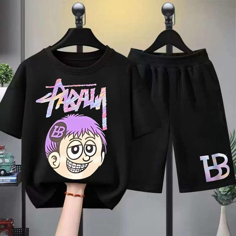 COD kidsเสื้อยืดเด็ก เสื้อยืดเด็ก คอตตอน ชุดสูทเด็กผู้ชาย ชุดลำลอง 2 ชิ้น แฟชั่น สำหรับเด็กชายตัวเล็ก ๆ เซ็ตชุดเด็ก