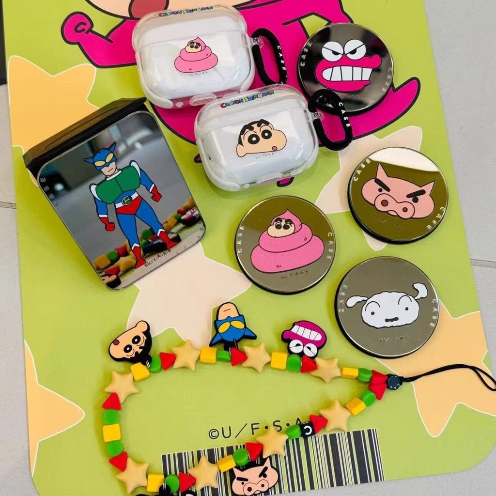 wallet magsafe magsafe wallet CASOSEFY Crayon Shin-Chan Magnetic Bracket น่ารักสาวการ์ตูน Card Case 