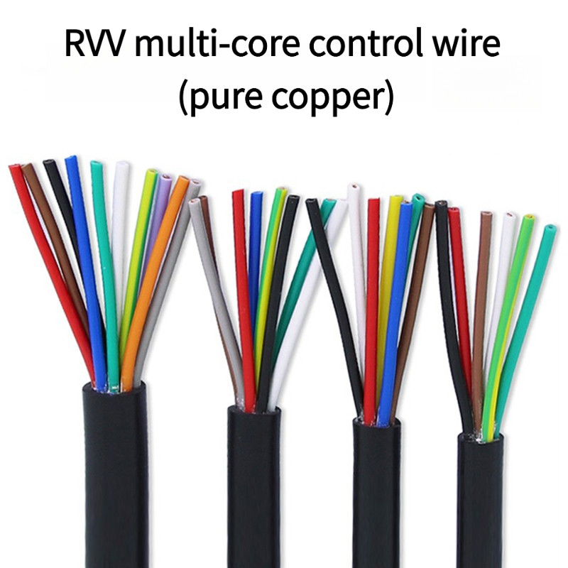 100M International Rvv2/3/4/5 Core Pure Copper Control Signal Cable multi-core Control wire, Flame-r