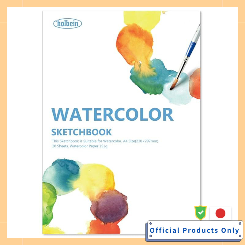 Holbein Sketchbook for Watercolor YWC-A4 Albireo Watercolor Paper Medium Grain 151g A4 Size 20 Sheet