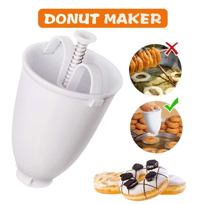 Diy เบเกอรี่เครื่องมือนม Squeezer Donut Maker คุกกี้ Stencil กดแม่พิมพ์ขนมปังแหวนตัดหวานทอด Donut Mo