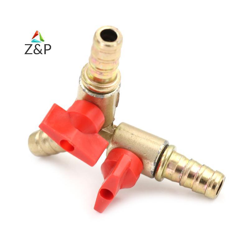 Z&P 3 Way Tee ทองเหลือง Y ปิดวาล์ว 3/8