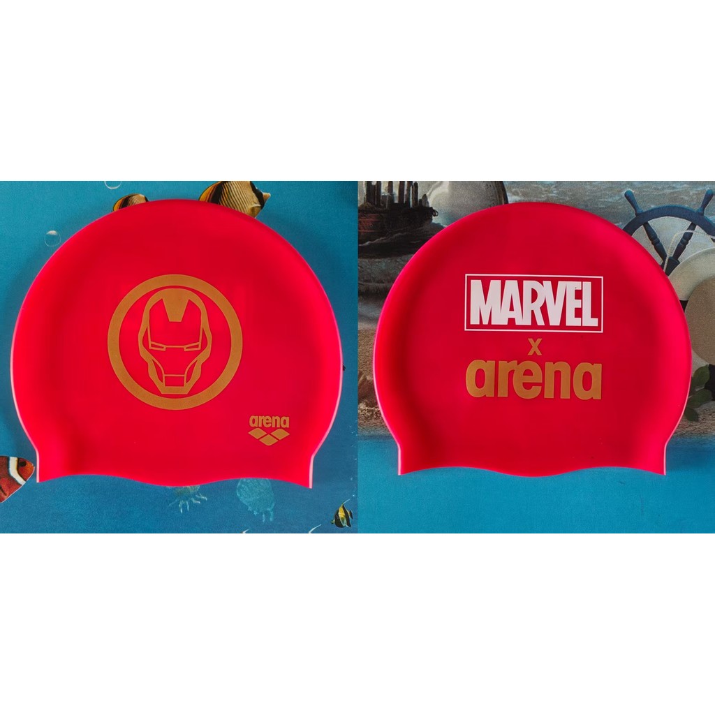 หมวกว่ายน้ำกันน้ำไม่รัดรูปสำหรับทุกเพศจาก Marvel Spider-Man Collaboration Arena