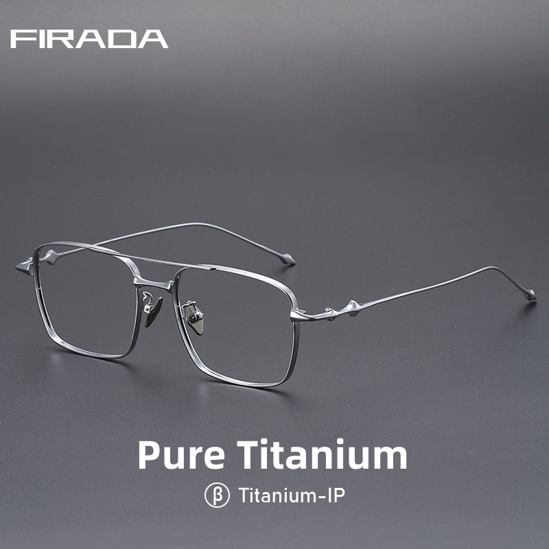 FIRADA Retro Luxury แว่นตากันแดด กรอบไทเทเนียม สำหรับทั้งผู้ชายและผู้หญิง 1911-C