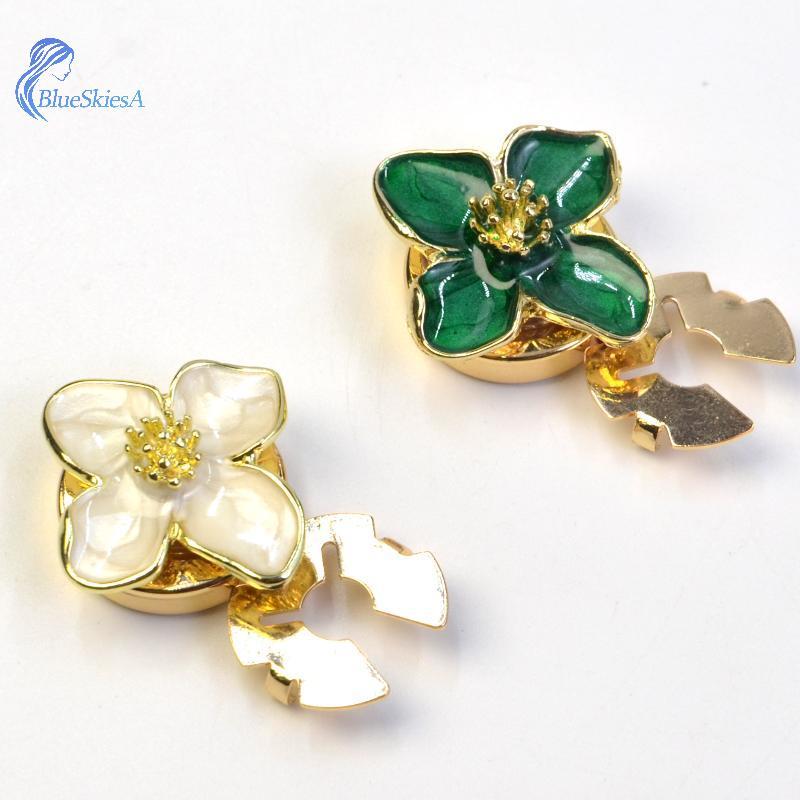 BL Pearl Water เสื้อ Cufflinks ปุ่มฝาครอบหยดน้ํามันดอกไม้คอปุ่มเครื่องประดับ A