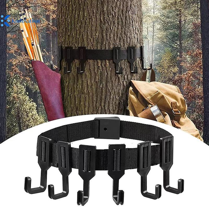 Kudosion Tree Stand Hook Set Tree Stand Hanger 4 Hook Tree Stand ขาตั้งต้นไม้เกียร์แขวนสําหรับกิจกรร