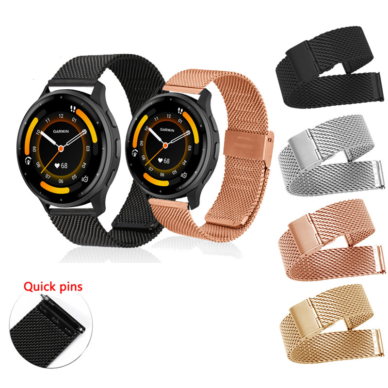 Milanese สายสแตนเลสสําหรับ Garmin Venu4 Venu3 Venu2 Venu3s/Vivoactive 3 4 5 3S 4S 40 มม.45 มม./vivom