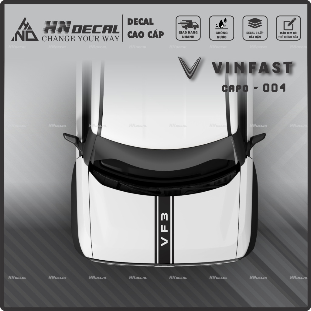 VF3 CAR CAPO DECAL - VF3 CAPO STICKER LATEST MODEL คุณภาพสูง VF3 สติกเกอร์ (SAMPLE 04)
