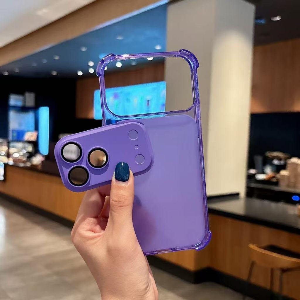 หรูหรา 2IN1 วินาทีเปลี่ยน 17 Matte เคสโทรศัพท์สําหรับ iPhone 13 14 15 16 17 Pro Max ถุงลมนิรภัยป้องกันกลับกรณีฝาครอบ