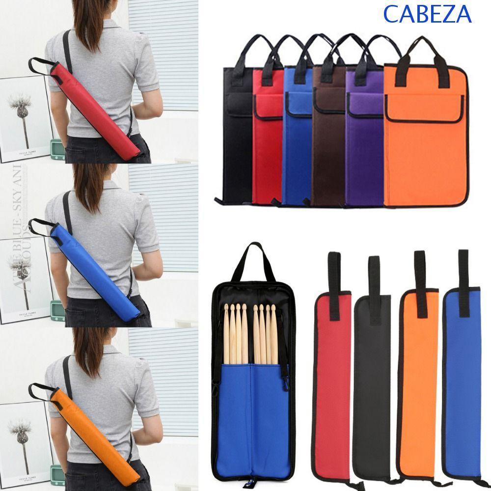 CABEZA Drum Stick Bag,Thicken Oxford Cloth Drumstickกระเป๋าเป้สะพายหลัง,กระเป๋าสะพายพร้อมตะขอขนาดใหญ่ความจุซิปกลองStick Case Storage