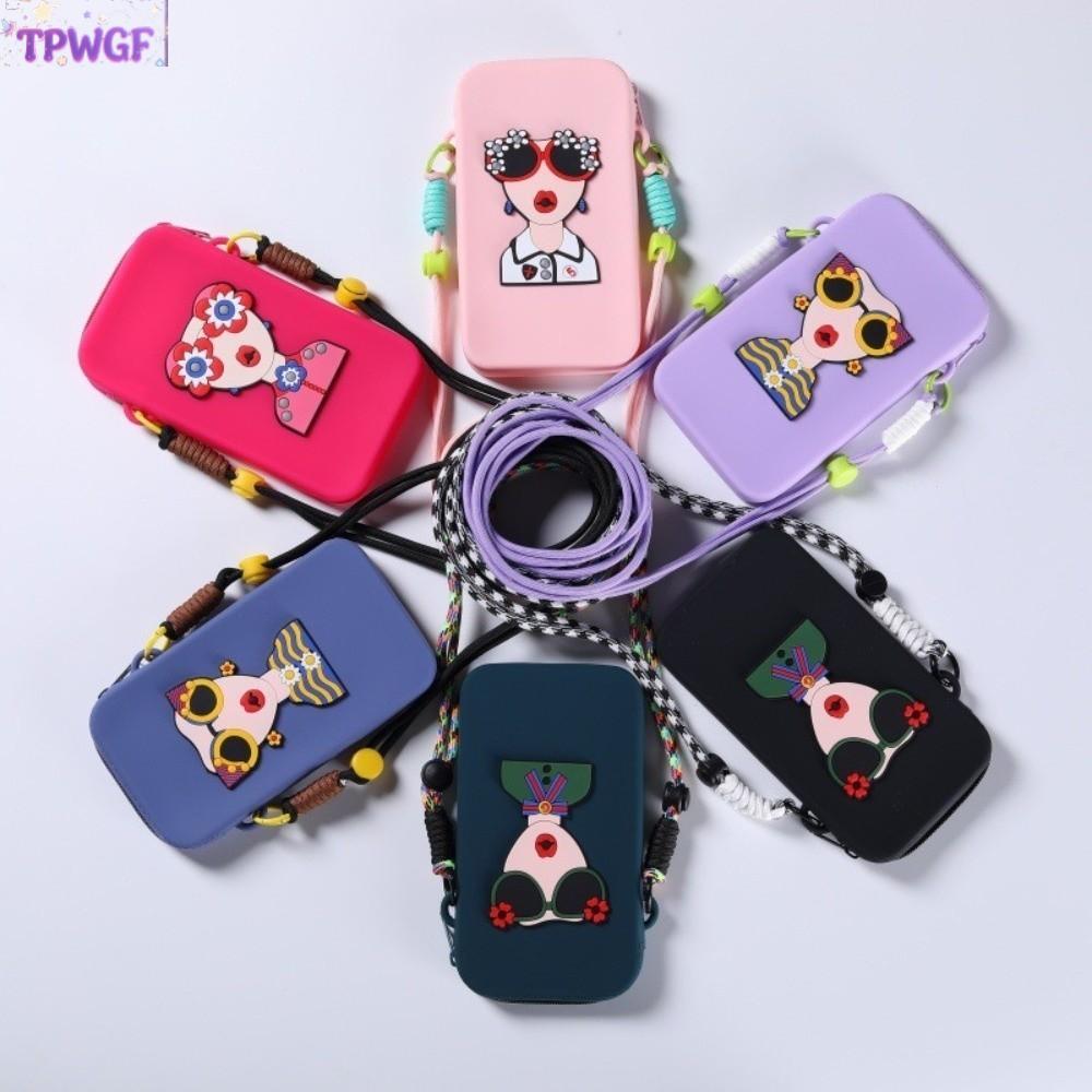 TPWGF Phone Crossbody Bag, กระเป๋าโทรศัพท์มือถือความจุขนาดใหญ่มัลติฟังก์ชั่น, กระเป๋าใส่เหรียญซิลิโคนกันน้ําแฟชั่น