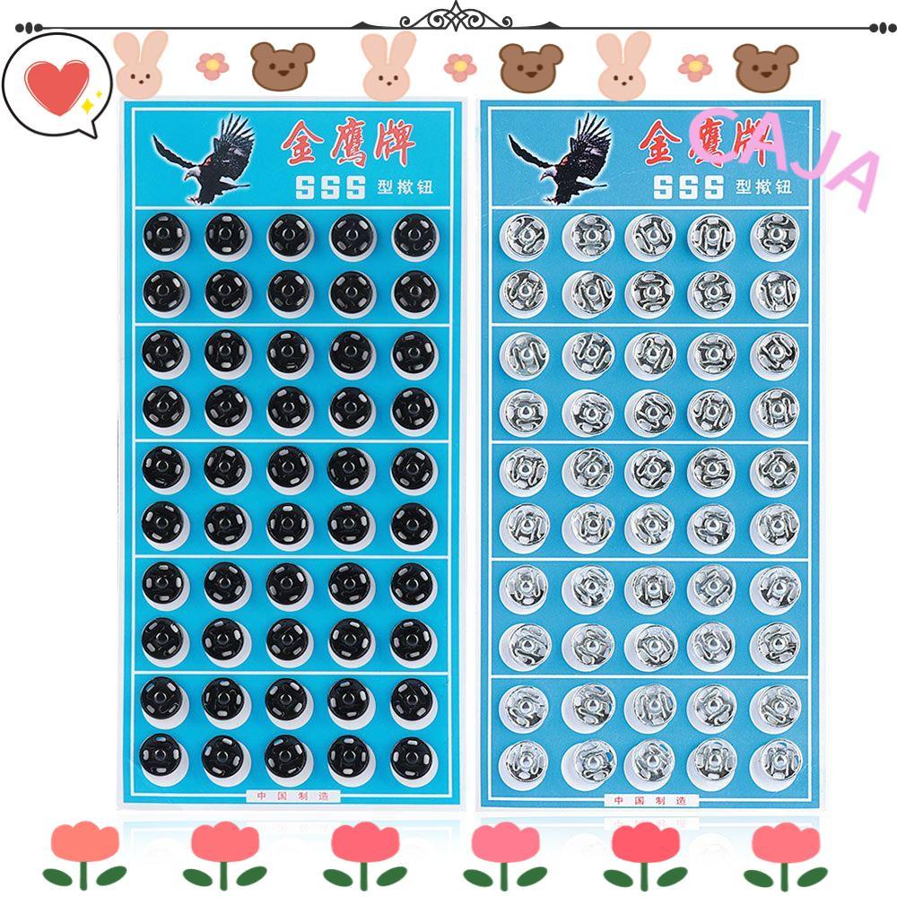 CAJA1 50 คู่/เซ็ต Snap ปุ่ม Scrapbooking เสื้อผ้าเสื้อ Stud Fasteners