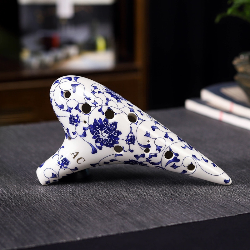 [ผลิตภัณฑ์ใหม่] Ocarina Hole Alto Ocarina Tone Blue White Ocarina Ocarina Performance [ขายร้อน]