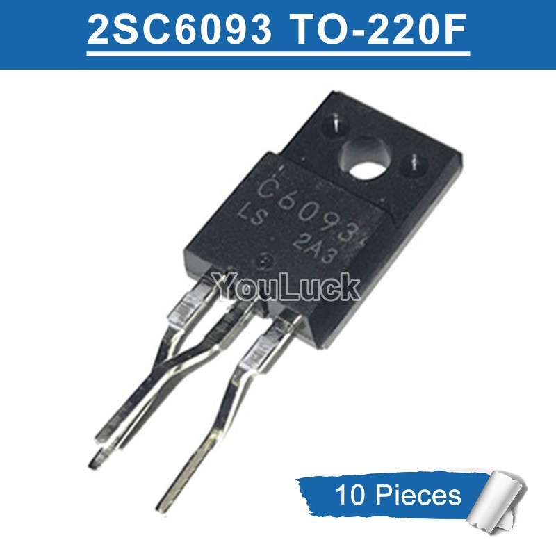 10 ชิ้น C6093 2SC6093 2SC6093LS TO-220F NPN ทรานซิสเตอร์พลังงานใหม่