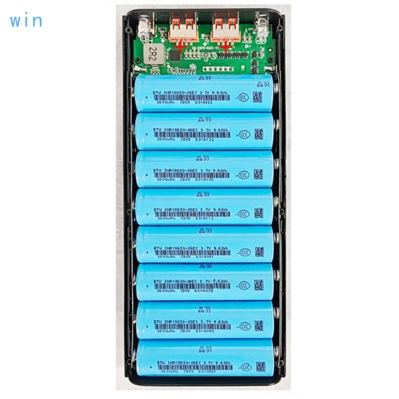 Win Quick charges Power Banks Frame Plastic Pack Case สําหรับแบตเตอรี่ 8x18650