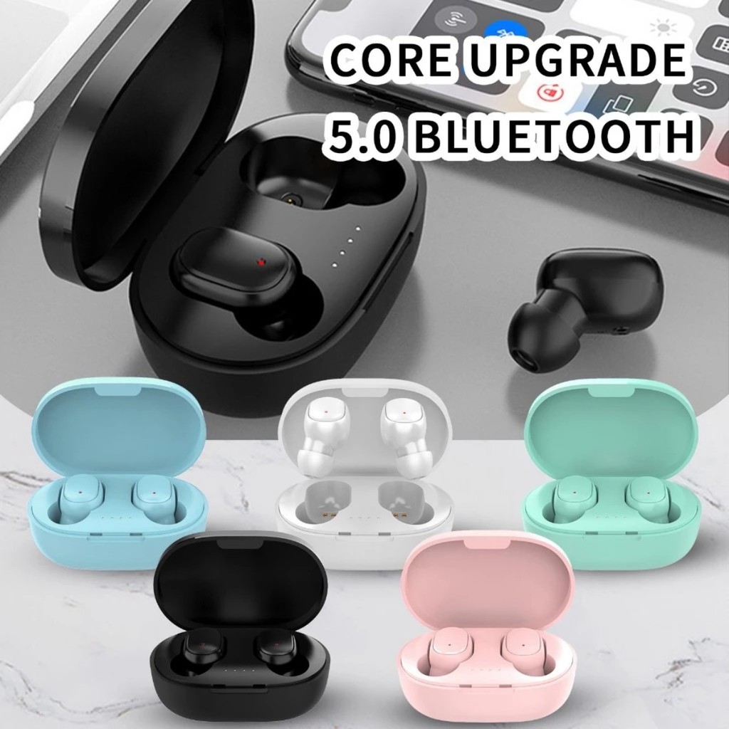หูฟัง A6s หูฟังบลูทูธ แบบไร้สาย TWS กันน้ำ เสียง HIFI สเตอริโอ มีไมโครโฟนและเคสชาร์จ เชื่อมต่อได้ทั้งแอนดรอย/IOS