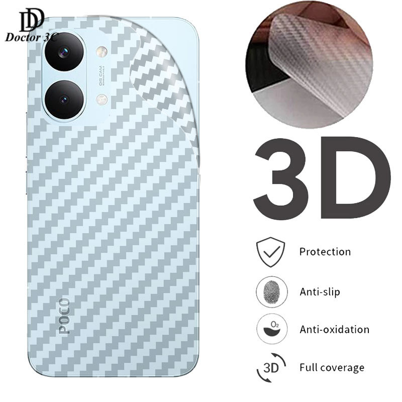 สติกเกอร์ฟิล์มหลัง Kevlar Carbon Fiber สำหรับ XIOMI Xiaomi Mi POCO X8 M8 F8 X7 M7 F7 X6 M6 F6 Pro Ma