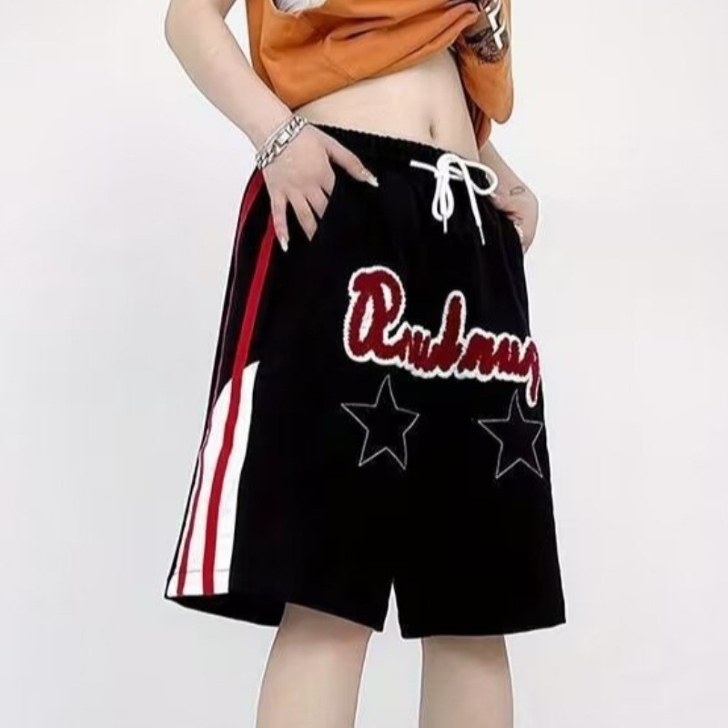 EERSHENSHI Summer American Retro Street Style Loose Casual Shorts