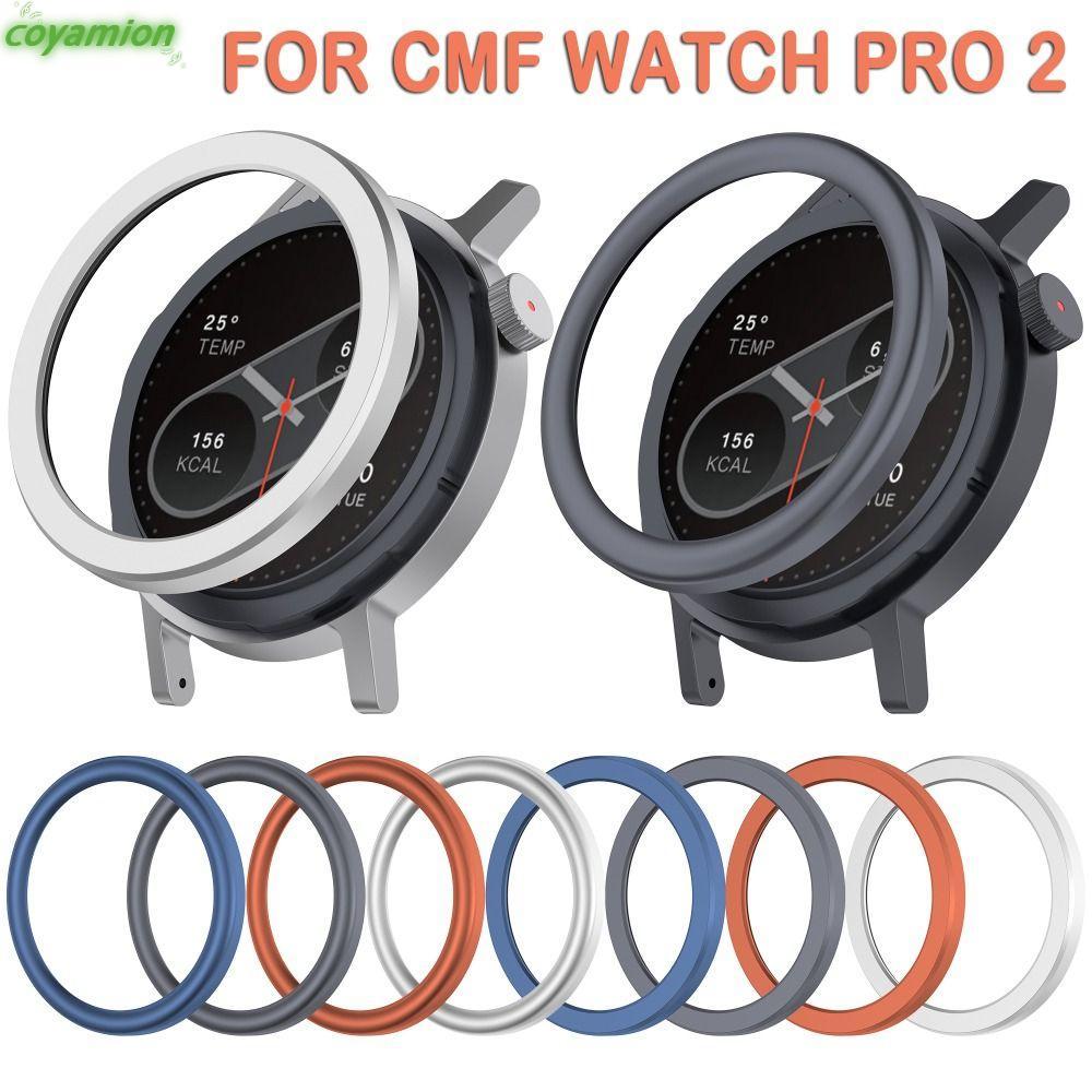 COYAMION แหวนฝาโลหะ, ฝาครอบนาฬิกาสแตนเลสป้องกัน, เปลี่ยนตกแต่ง Anti-Scratch นาฬิกา BEZEL Shell สําหรับ CMF นาฬิกา 2 อุปกรณ์เสริมอัจฉริยะ