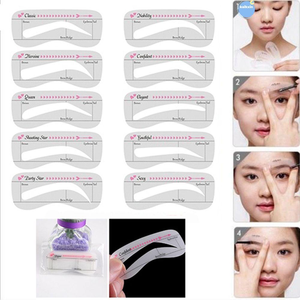 COOLSO Eyebrow Stencil Fashion Template Card เครื่องมือแต่งหน้า