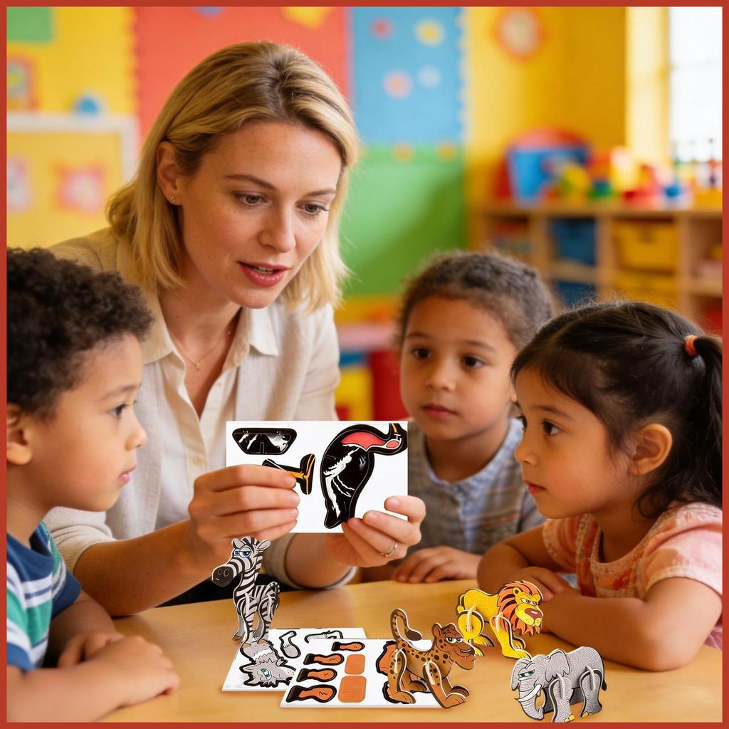Building Blocks STEM Blocks เกมกระดาน 3D เกมปริศนาการ์ตูนสําหรับเด็กชายหญิงเด็กวัยรุ่น Home shopeban