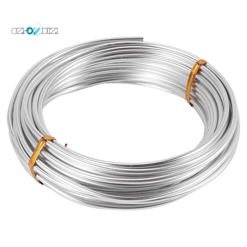 Gzhxdiizi3 มม.ลวดอลูมิเนียม 10M Craft Silver Wire สําหรับ Jewellery ทํา Clay Modelling บอนไซและรุ่น