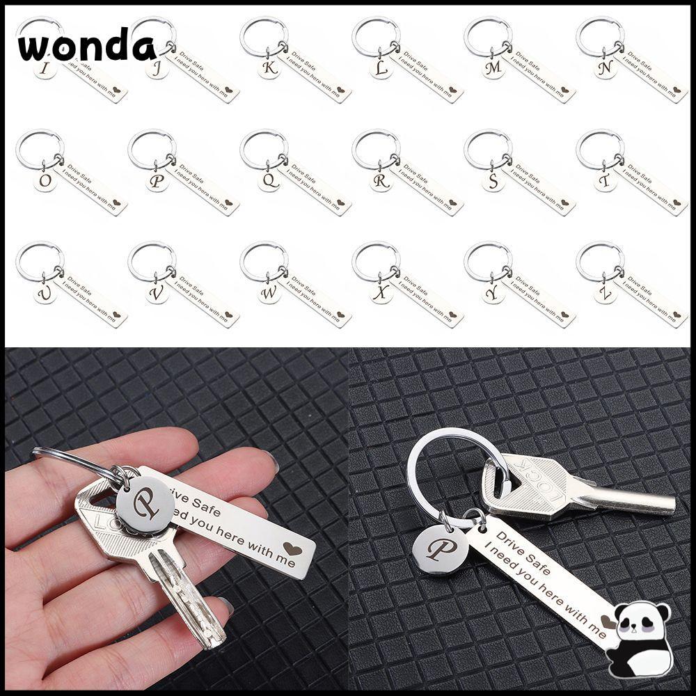 พวงกุญแจ จี้รูปคู่รัก WONDA Drive Safe เหมาะกับของขวัญวันเกิด สําหรับตกแต่งกระเป๋าถือ