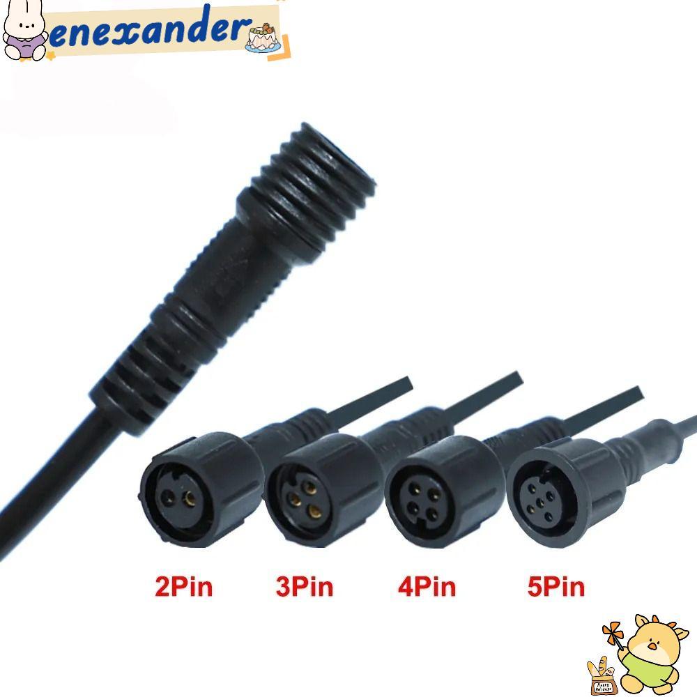 EXER ชายหญิง LED Connector, IP67 20 ซม.2Pin 3Pin 4Pin แจ็ค,สายสีดํา 2Pin 3Pin 4Pin สายไฟกันน้ํา LED 