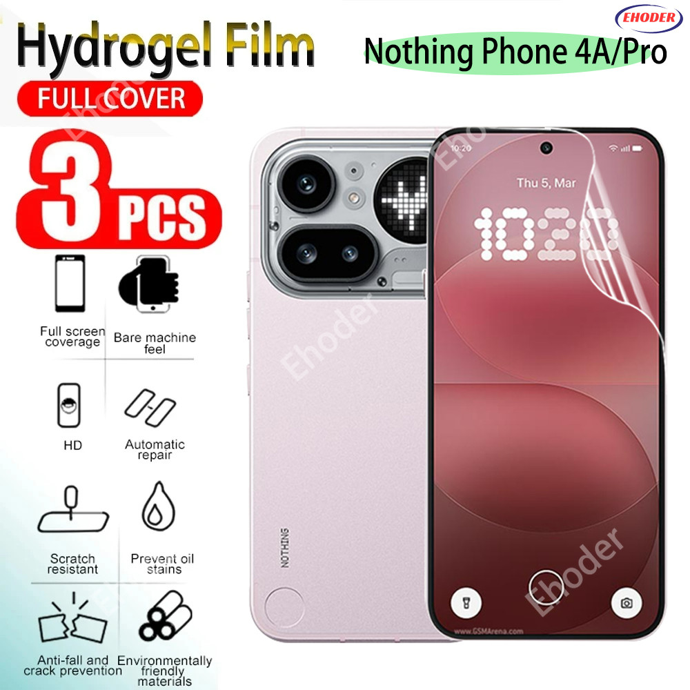 1-3 ชิ้นฝาครอบด้านหน้า Soft Hydrogel ฟิล์มสําหรับ Nothing โทรศัพท์ 4A Pro 2026 ป้องกันหน้าจอสําหรับ 