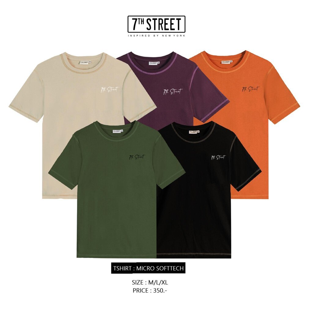 เสื้อยืด 7ᵗʰ Street Softtech รุ่น S-SFH ผ้า 100% Cotton Microbrush ผ้ามีความบางเบาสบาย นุ่ม สบาย อยู่ทรง Clothing Man...