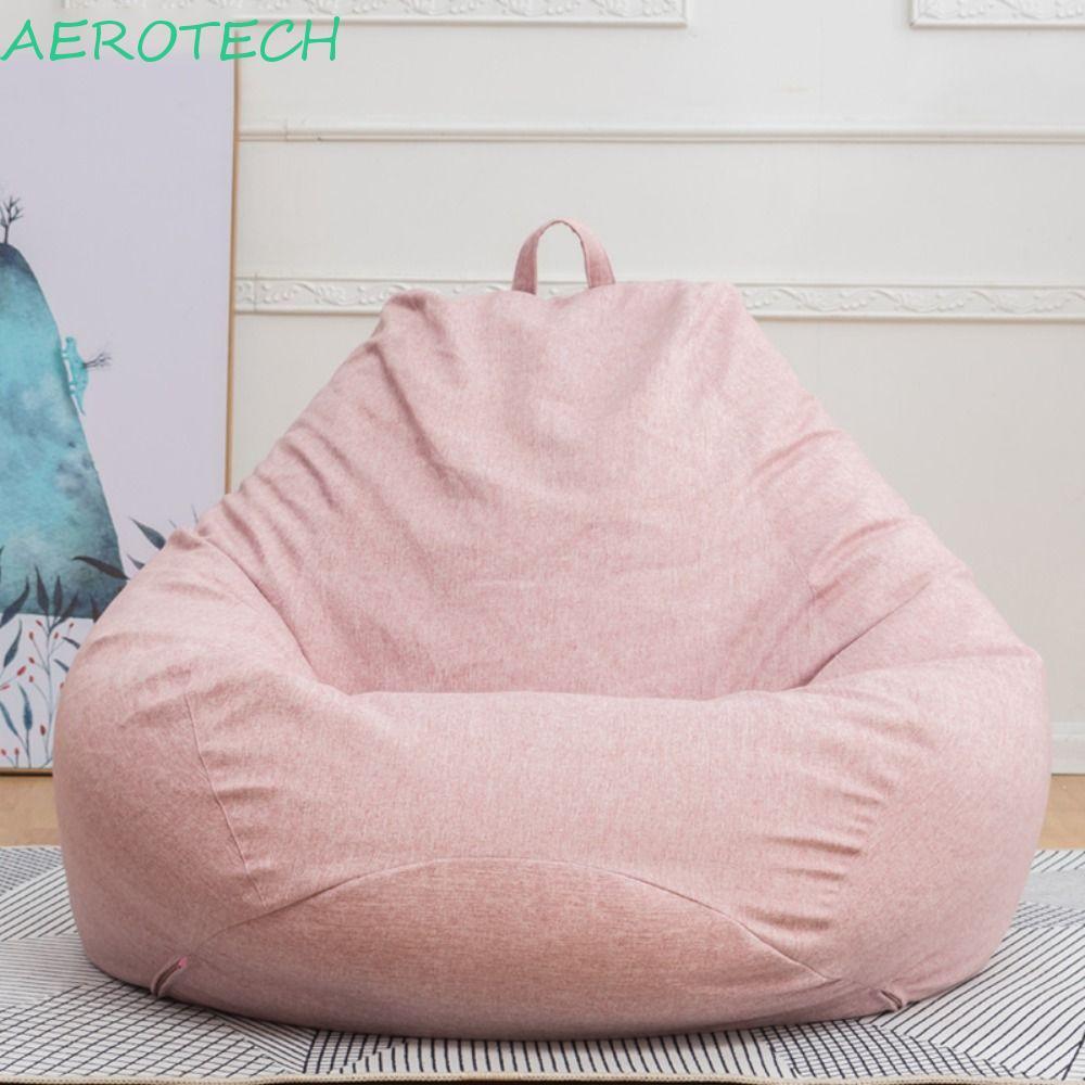 AEROTECH Bean Bag Chair ผ้าคลุมโซฟาขี้เกียจแบบถอดได้สบาย, โซฟาขี้เกียจปกป้อง Breathable Soft Washable Puff โซฟาเด็ก