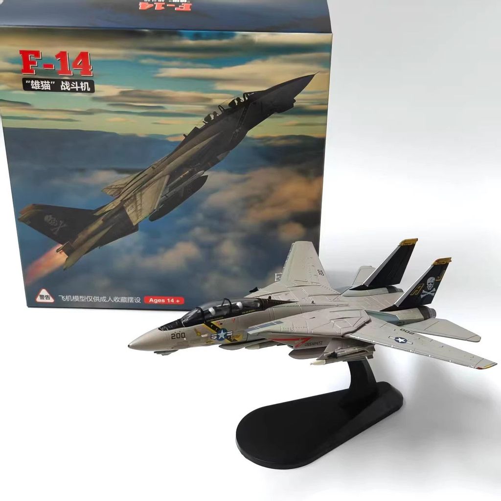 1: 100 American F14 Tomcat Fighter จําลองเครื่องบินรุ่น VF-84 Static Collection เครื่องประดับ WLTK