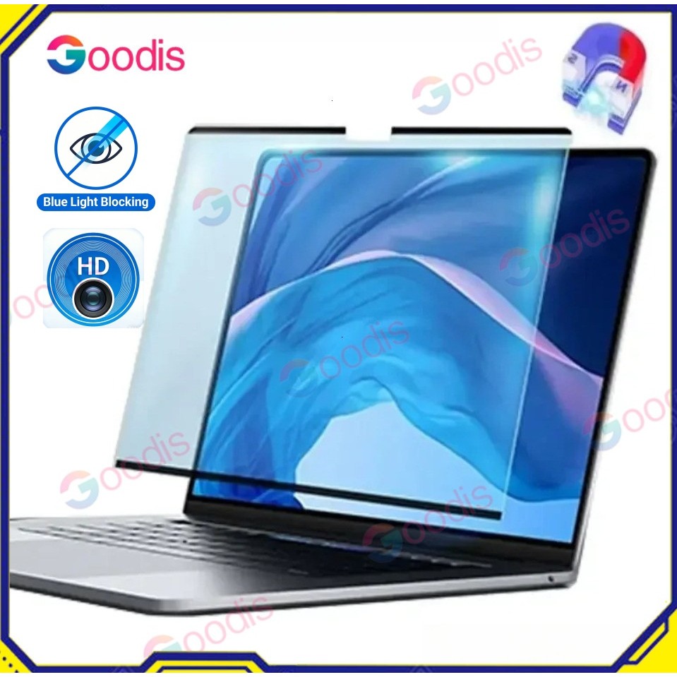 Magnetic HD Blue Light ฟิล์มป้องกันแสงสีฟ้า 14-17.3" HP Dell กันแสงจอคอม กรองแสง แบบแม่เหล็ก แผ่นกรองแสงคอมพิวเตอร์