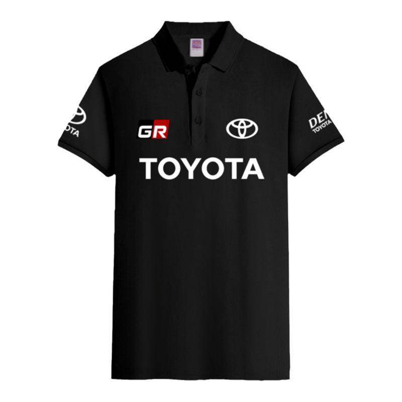 เสื้อโปโลผู้ชายคอปกพับ แขนสั้น ลาย Toyota GR Yaris Corolla 86 สำหรับแต่งรถแข่ง