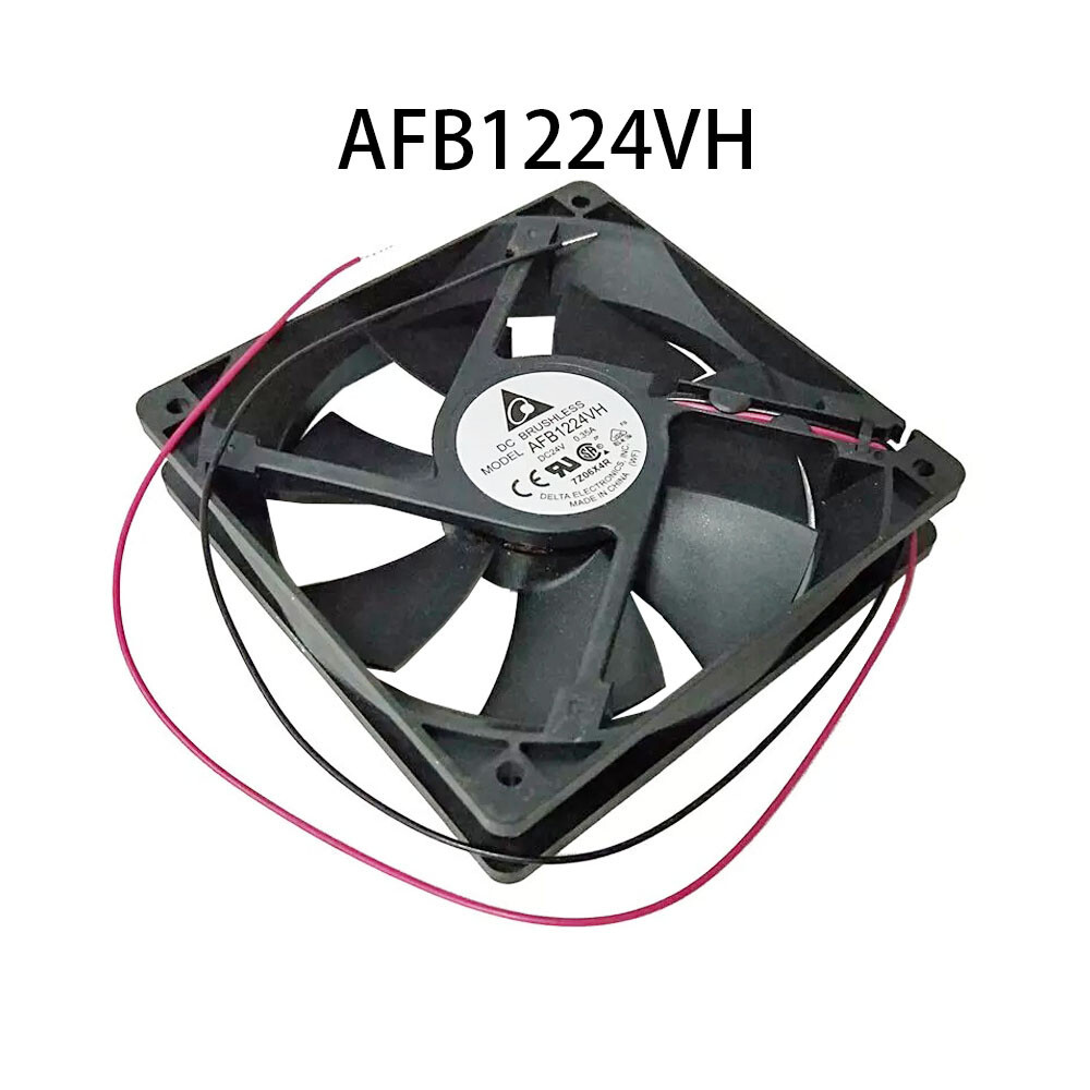 Delta Axial flow cooling Fan AFB1224VH 24VDC 0.35A 120*120*25mm 103.75CFM 2 สาย