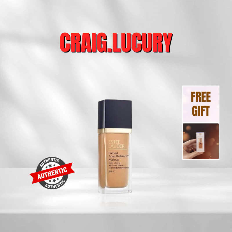 มูลนิธิ ESTEE LAUDE Foundation 30ml Futurist Aqua Brillianc Makeup with Intense Moisture Infusion SPF 20 - 30ml- original ต้นฉบับ- original ต้นฉบับ