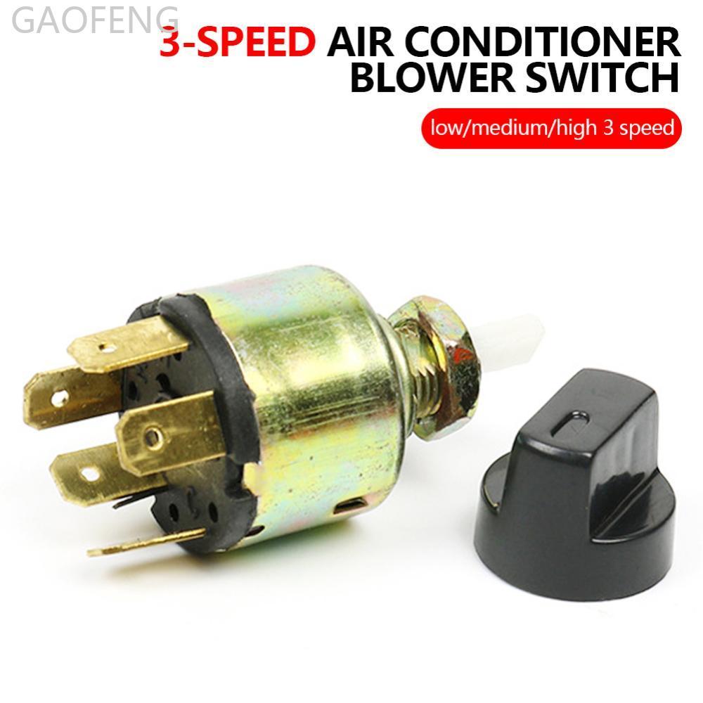 GAOFENG 3 ตําแหน่งยานยนต์เครื่องปรับอากาศ Blower สวิทช์ 3 ความเร็ว AC ควบคุมพลาสติกหมุนลูกบิด Univer