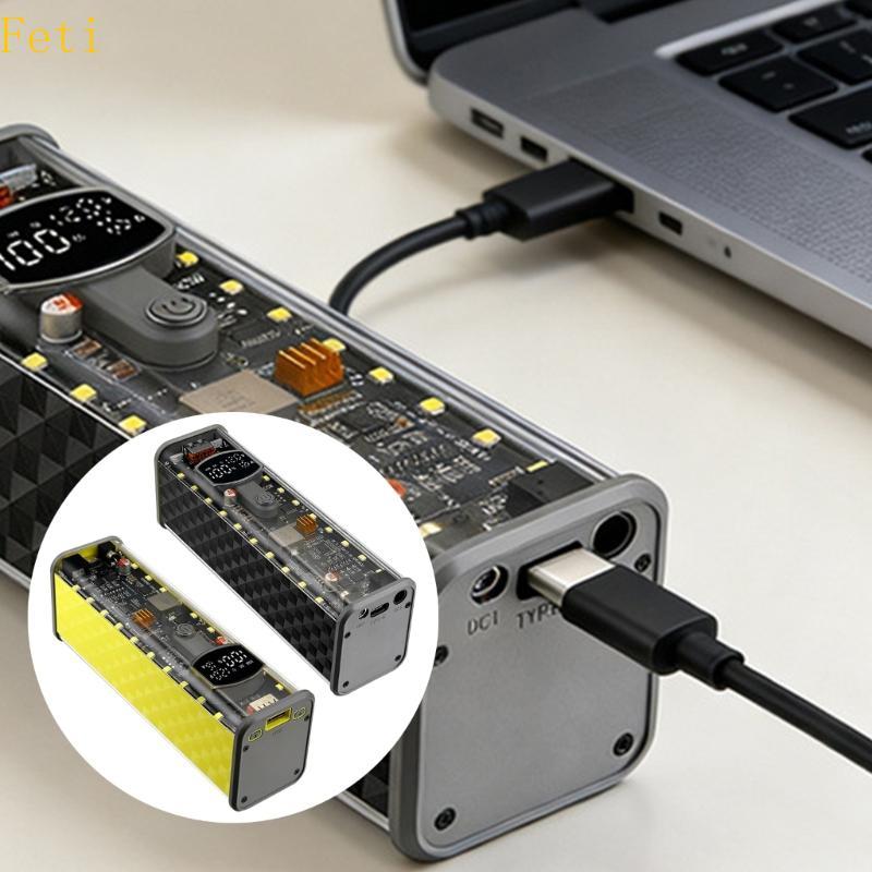 Feti กล่องใส่เคส Powerbank พลังงานน้ําหนักเบา 65W Fit สําหรับแบตเตอรี่ 18650 8 ชิ้น