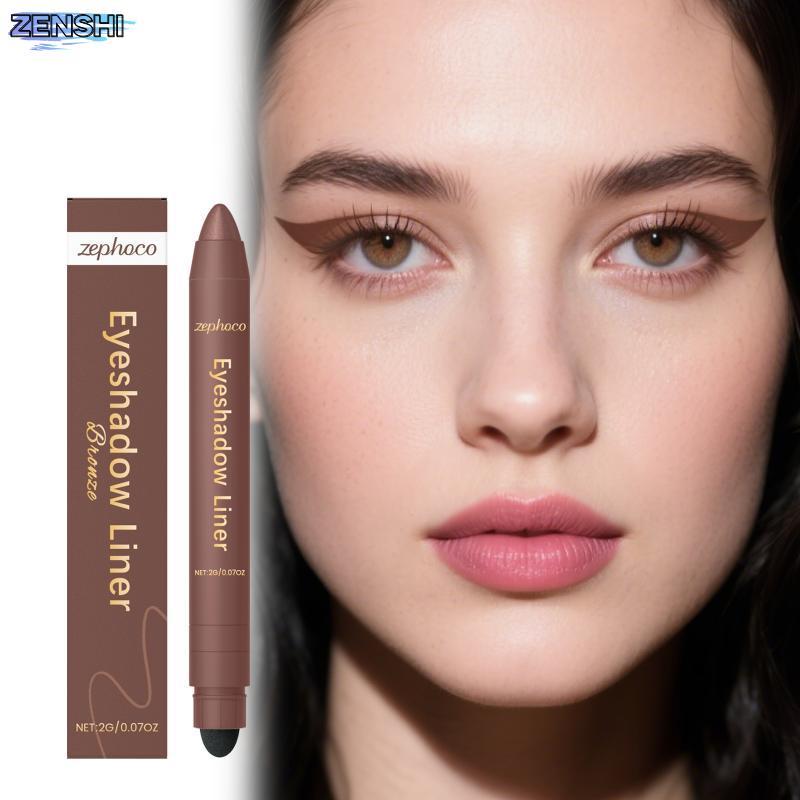 [Zen-t] Dual Use 2In1 Eyeliner กันน้ํา Sweatproof Long Lasting Qui Dry Pen สําหรับอายแชโดว์เข้มข้นแล