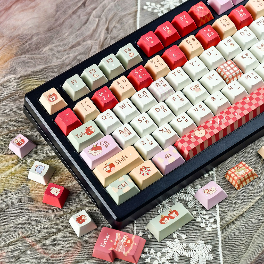MAIMOOO น่ารัก Apple Bear Keycap 120 คีย์ Cherry/MOA รูปที่ 7
