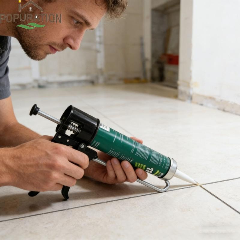 POP Ergonomic Grout Spreader พร้อมฝาปิดประกายสําหรับการเติมข้อต่อกระเบื้อง DIY Skilled