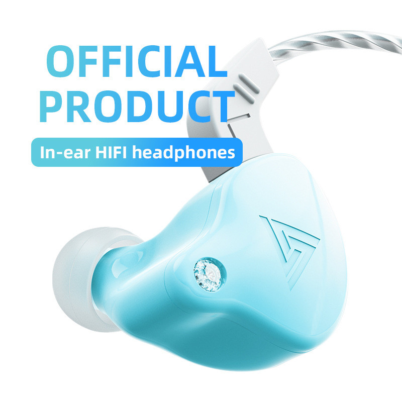 4.16-QKZ AK6-X หูฟัง In-Ear HIFI ซับวูฟเฟอร์หูฟังการค้าต่างประเทศใหม่สไตล์ร้อนหูฟังควบคุมสายไฟพร้อมห