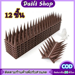 DAILY 12ชิ้น ที่กันนก หนามไล่นกพิราบ หนามกันนก หนามนก อุปกรณ์ไล่นก ไล่แมว หนามกันนกเกาะ