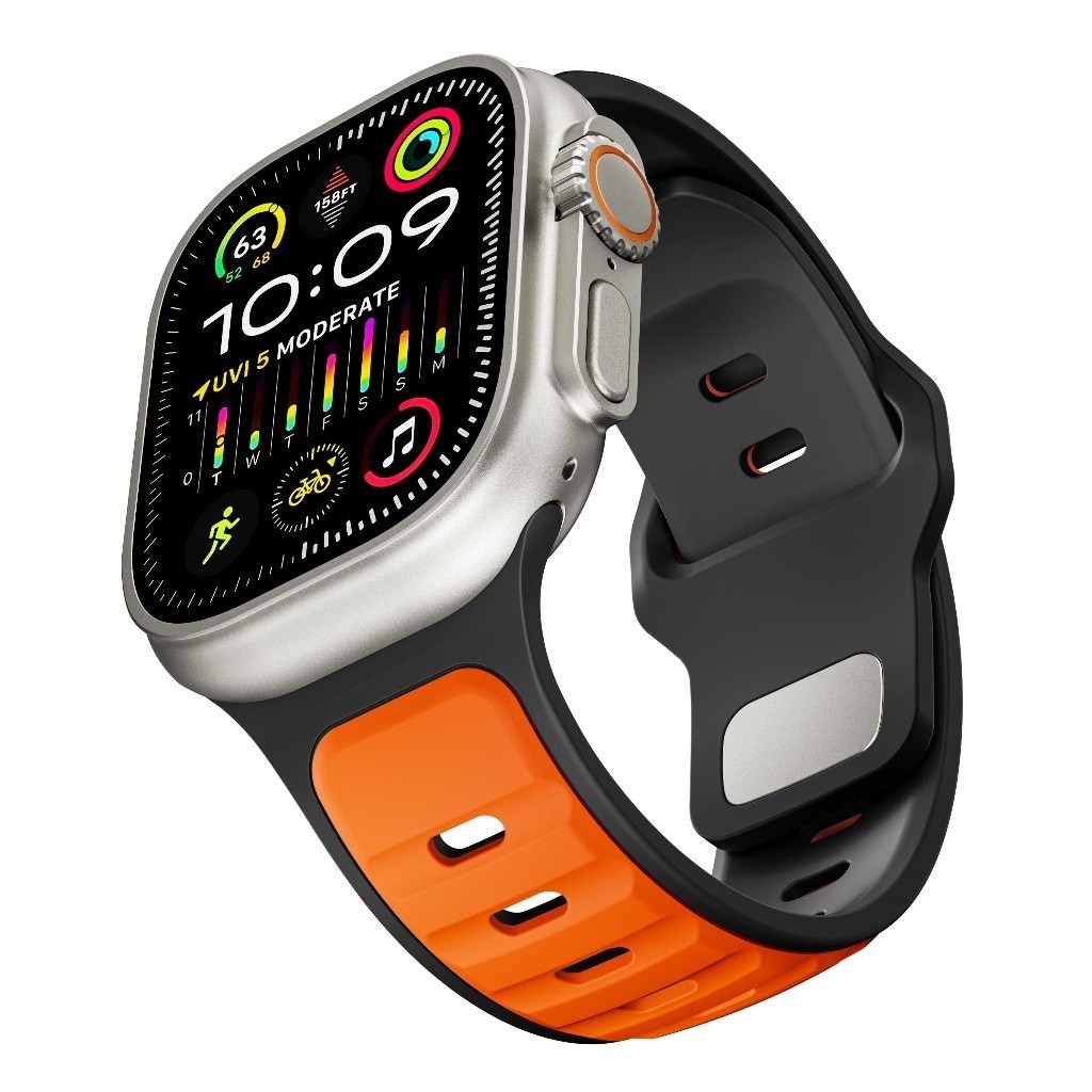Nomad ทนทานกีฬาซิลิโคนสําหรับ iWatch Series 11 Ultra 3 49 มม.46 มม.42 มม.สายนาฬิกา Breathable Liquid สายรัดซิลิโคนสําหรับ iWatch 45 41 44 40 Series 9 8 7 6 5 4 SE2