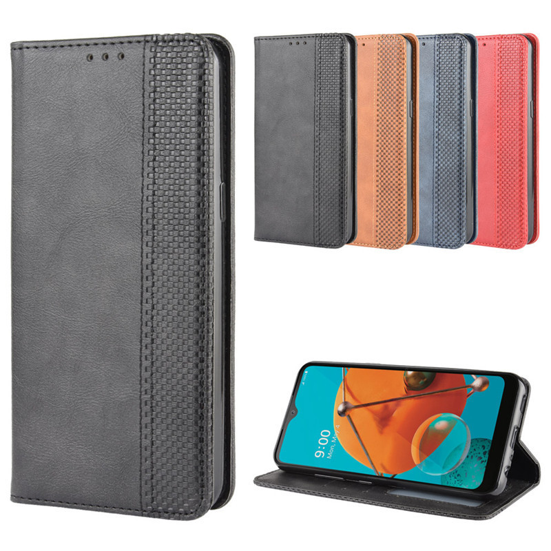 LG K51 โทรศัพท์มือถือซองหนัง Q51 โทรศัพท์มือถือกรณีฝาครอบแม่เหล็กป้องกันกรณี LG Q51 การ์ดกระเป๋าสตาง