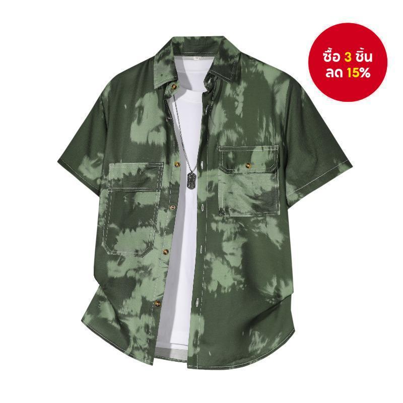 เสื้อเชิ้ตโปโลแขนสั้นพิมพ์ลายสําหรับผู้ชาย แฟชั่นฤดูร้อนฮาวาย ทรงลําลอง สไตล์เรโทร สําหรับผู้ชาย