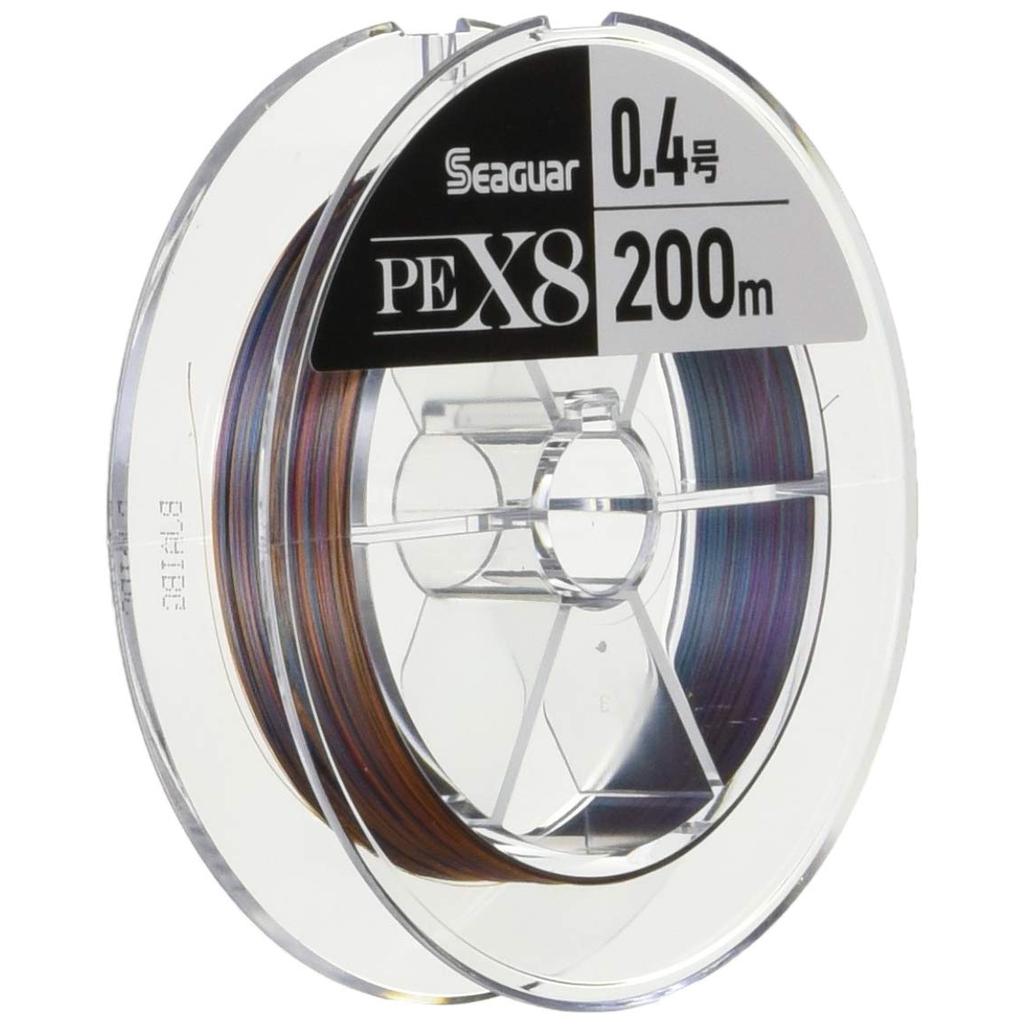 Seaguar PE Line PE X8 Fishing PE Line 200m 0.4号 9.1lb (4.1kg) Multi