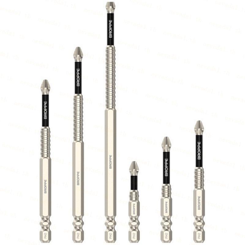 ʚɞ Ne ʚɞ 6 ชิ้น K5 ไขควงแม่เหล็กชุด Bit 1 4 นิ้ว Hex Shank Antislip Crossing Head